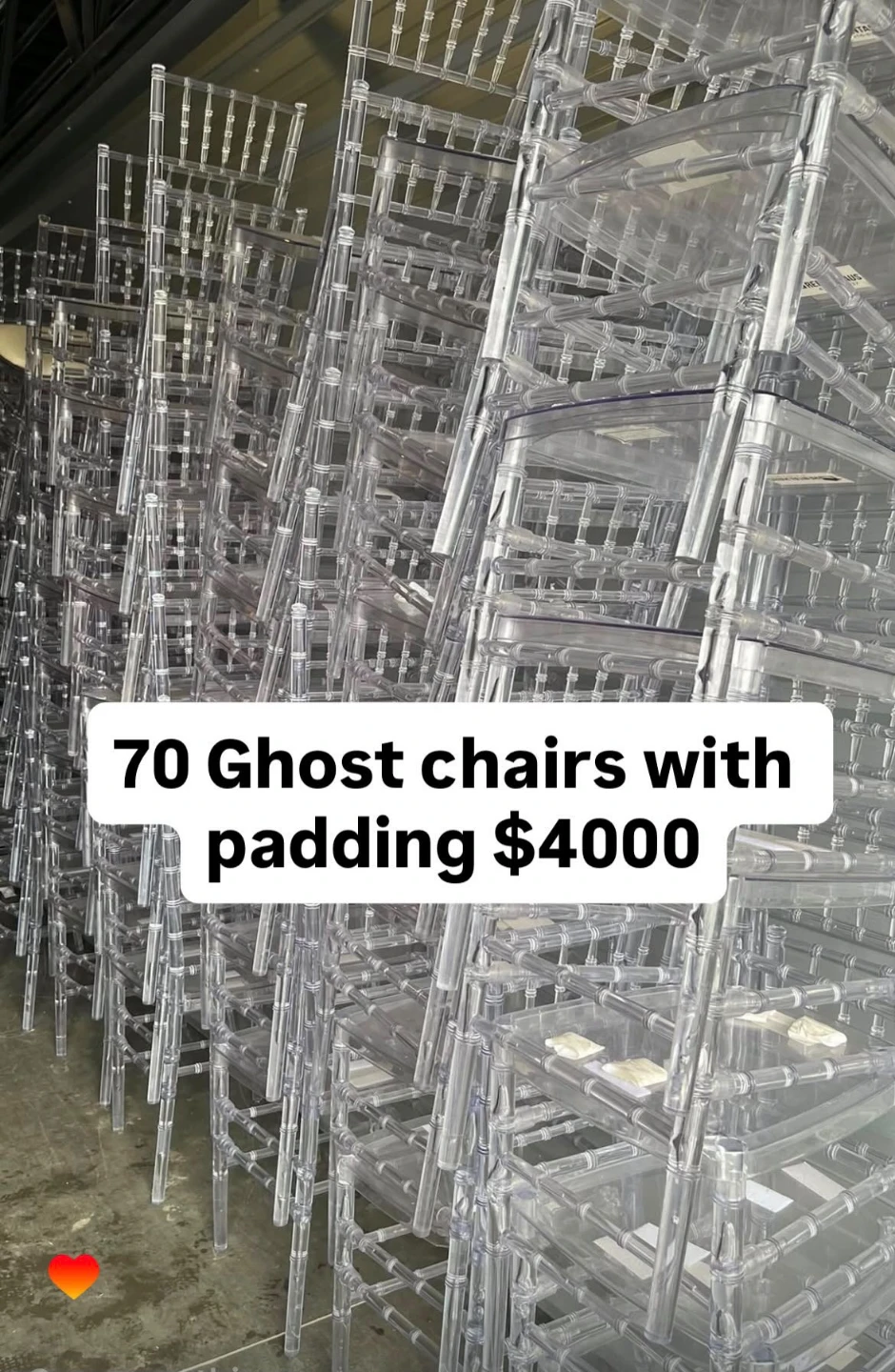 70 Ghost Chairs with Padding