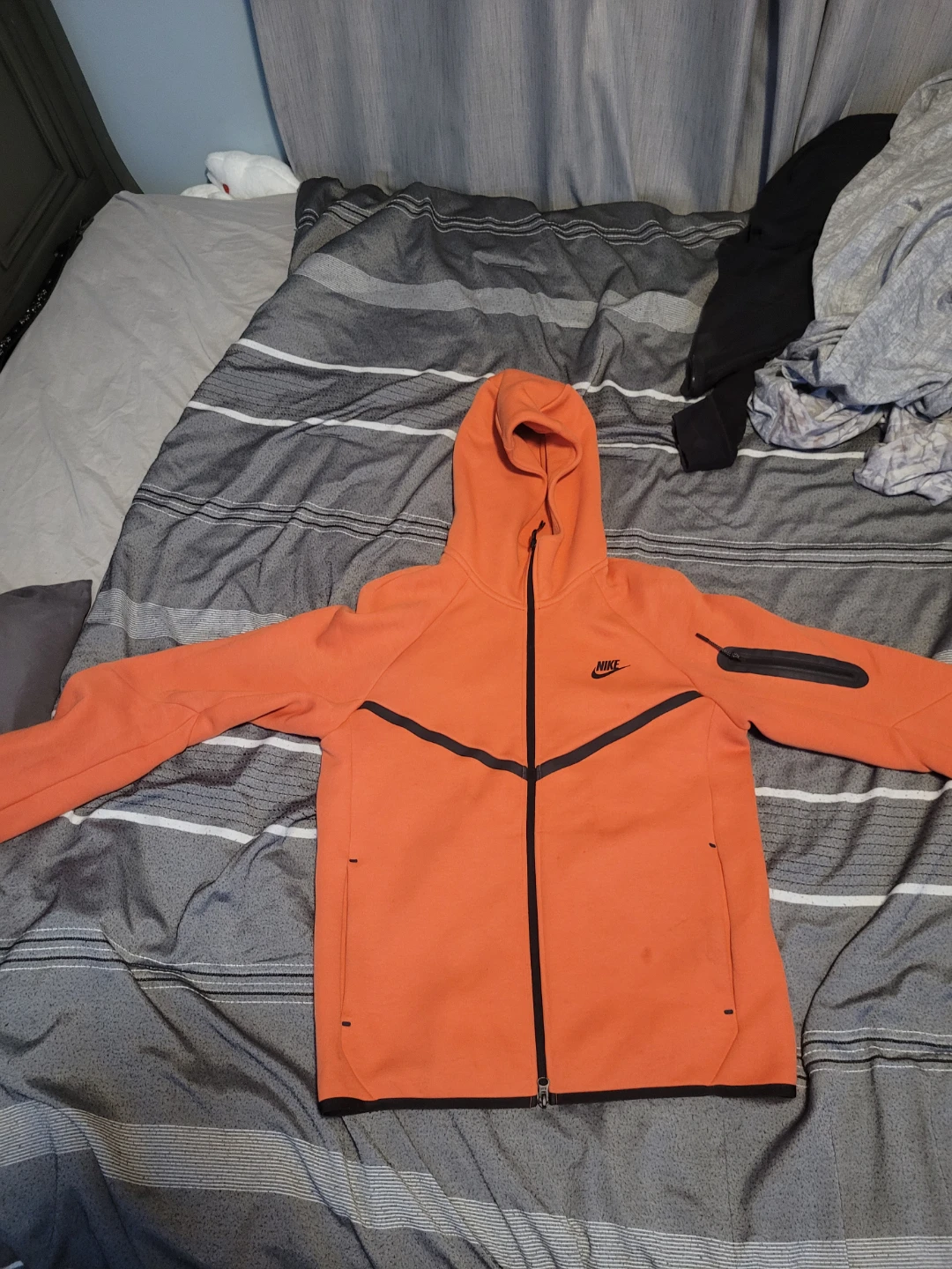 Nike Tech Fleece Hoodie Orange Size S