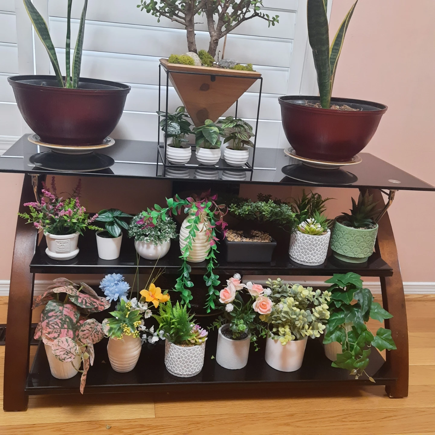Glass top plant stand - photo 5