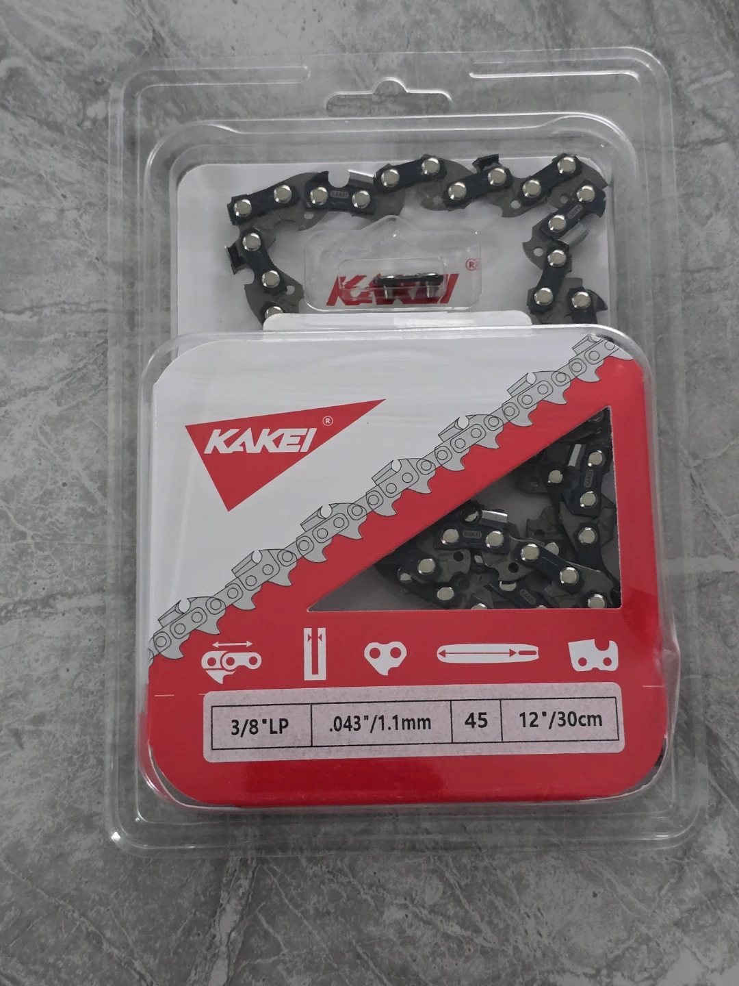 KAKei Chainsaw Chain - 3/8" LP, .043" Gauge, 45 Drive Links