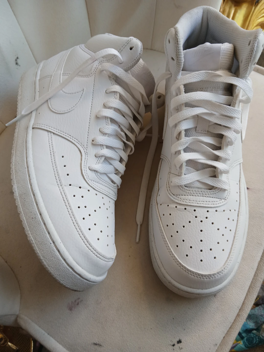 Nike Court Vision Mid White Sneakers - photo 2
