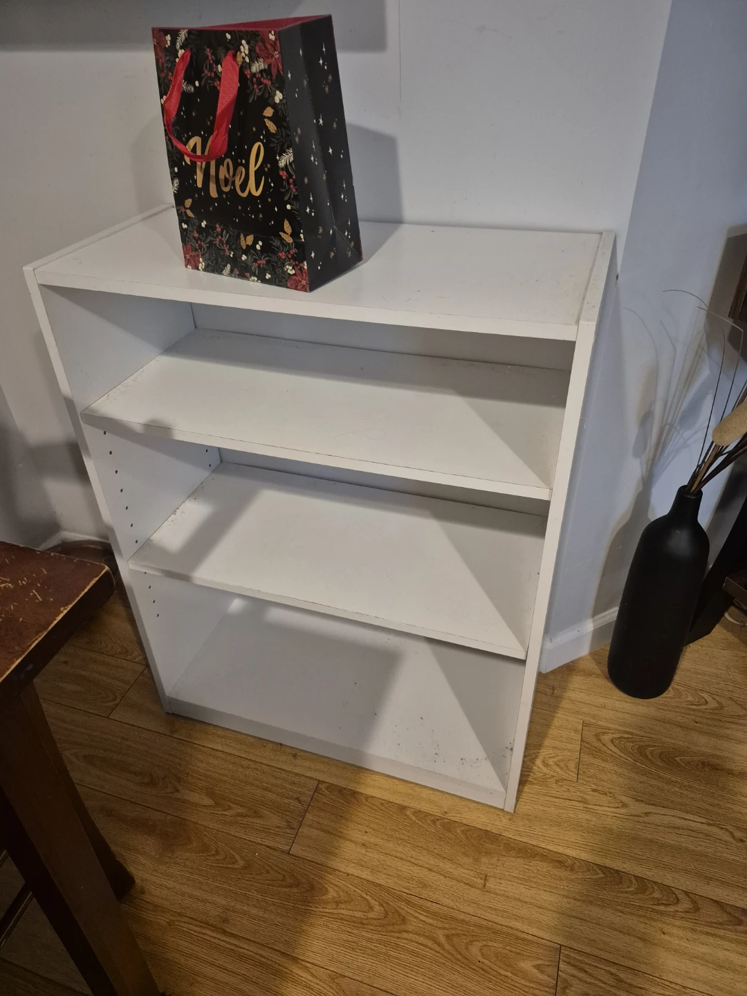 White 3-Shelf Bookshelf