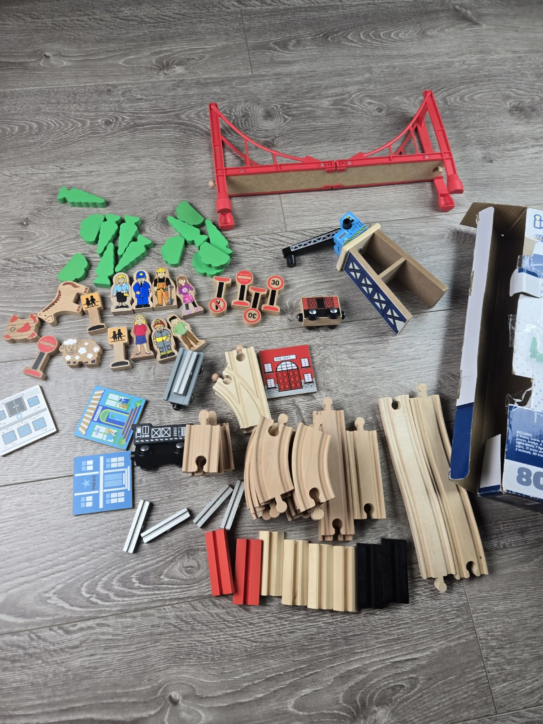 Train track set real wood - photo 4