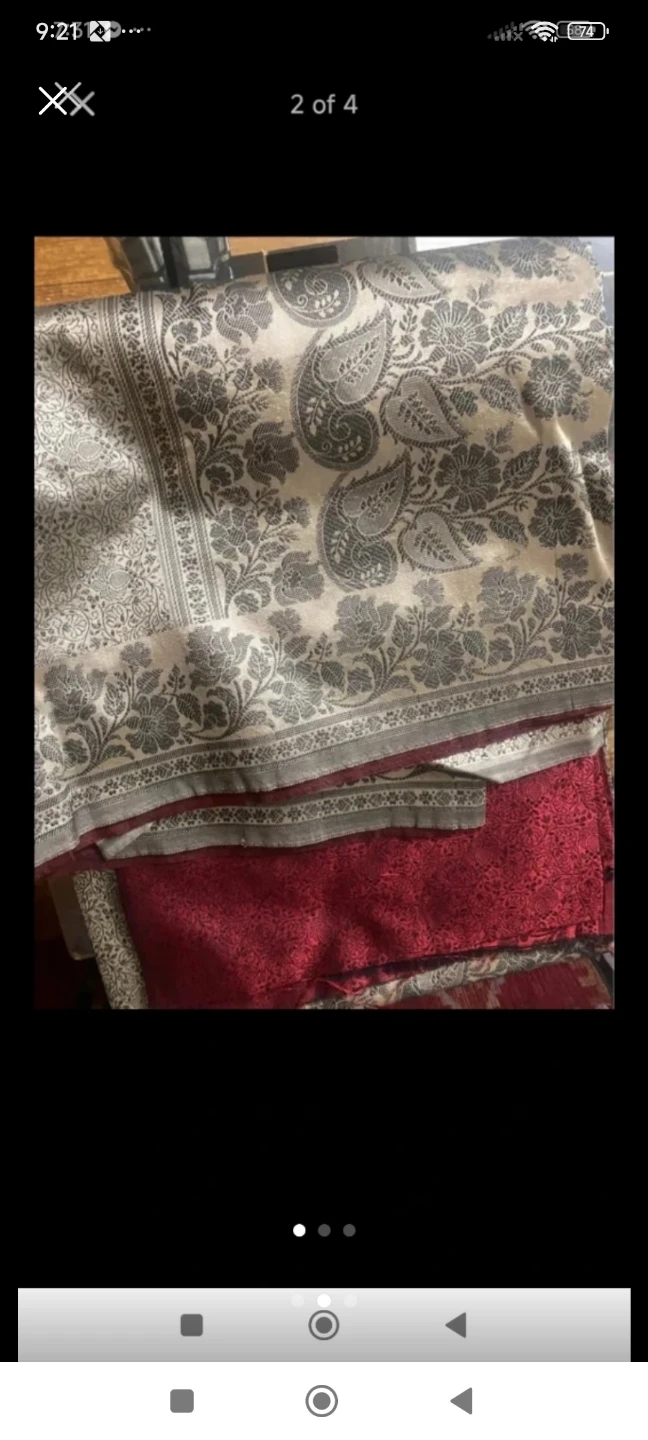 Saree,Paisley Pattern Fabric Set
