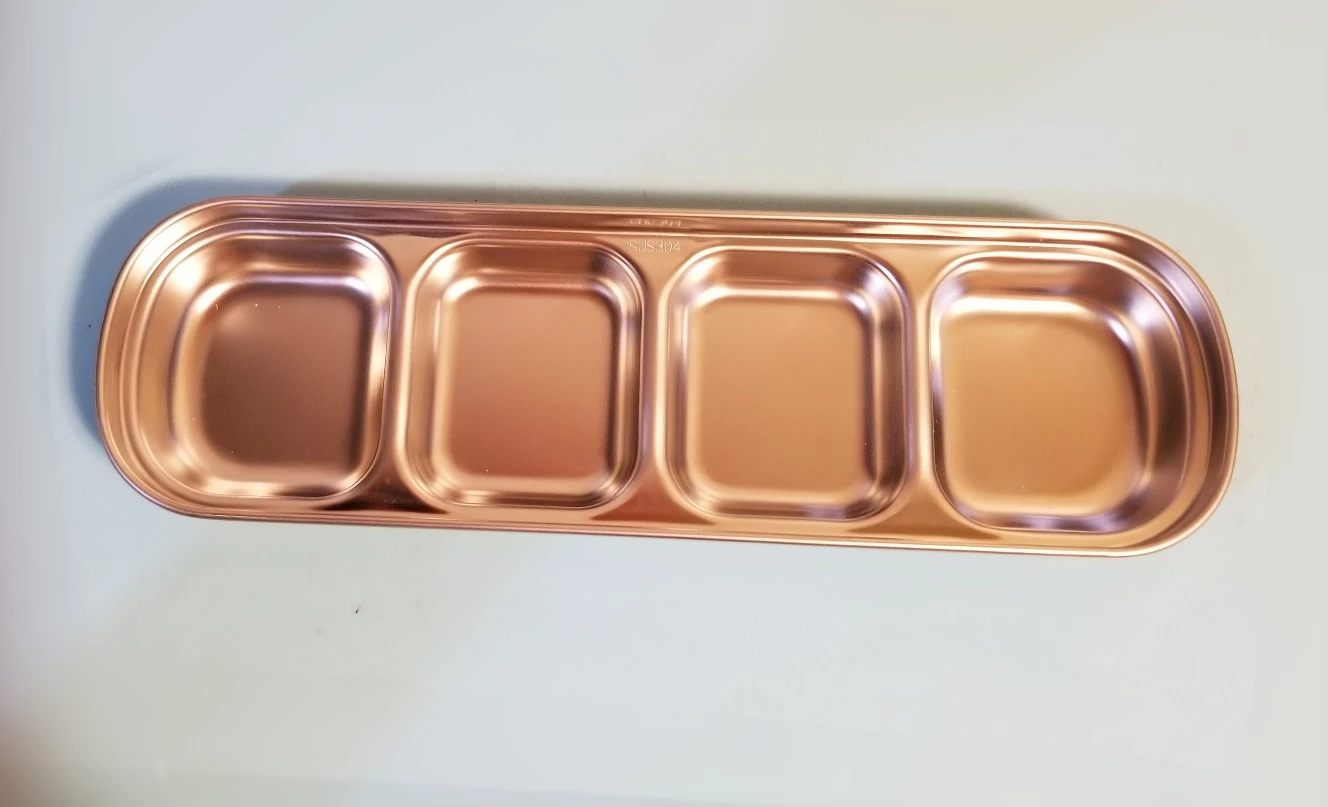 NEW Stainless steel 4-section serving tray
