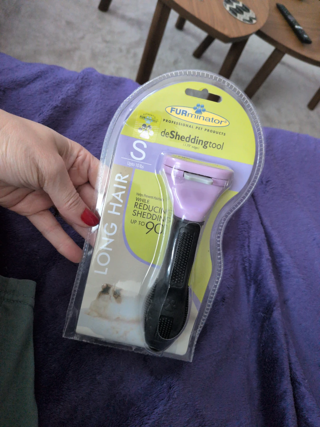 FURminator Long Hair Cat DeShedding Tool Small
