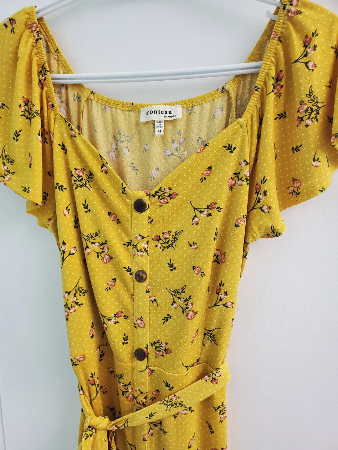 NEW!! Yellow Floral Button-Up Maxi Dress - photo 5