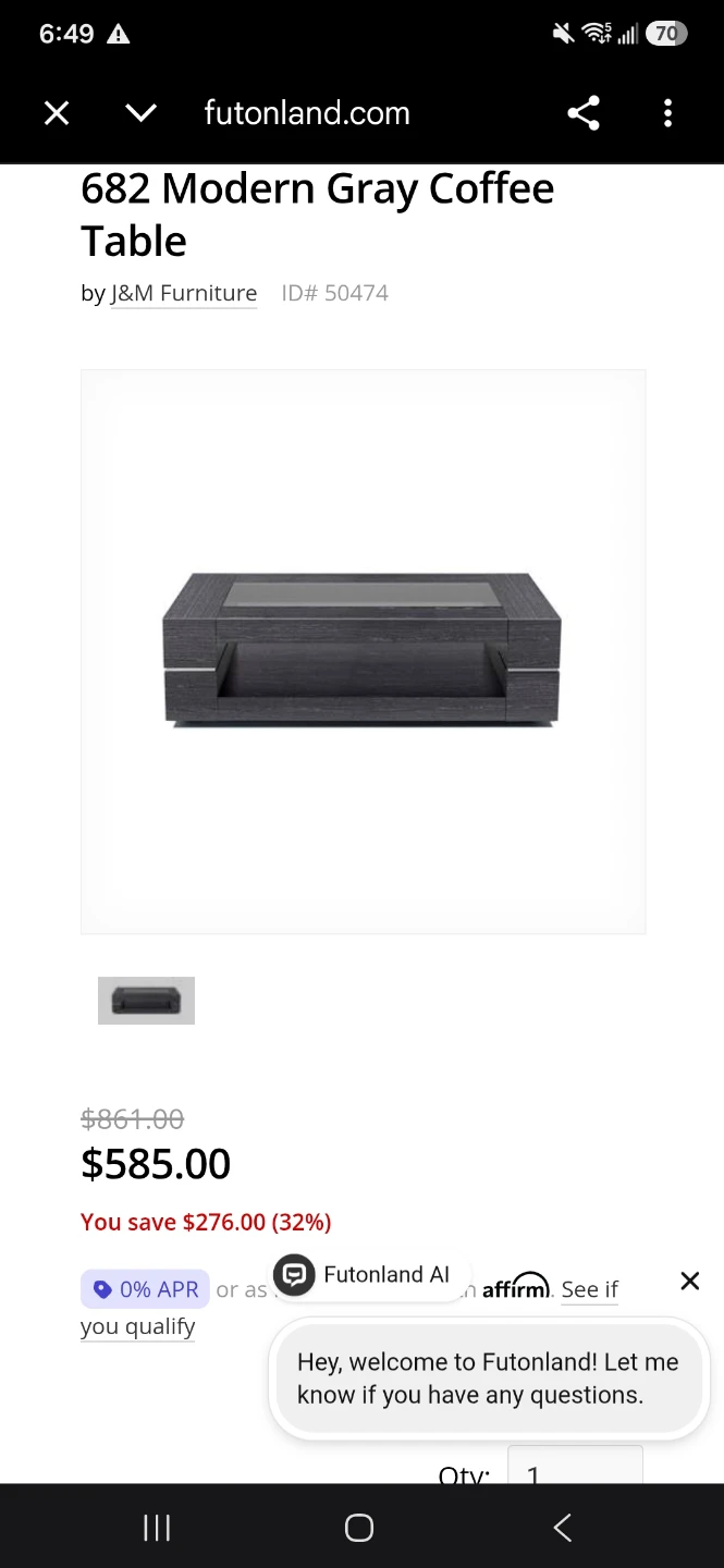 Modern Black Coffee Table - photo 5