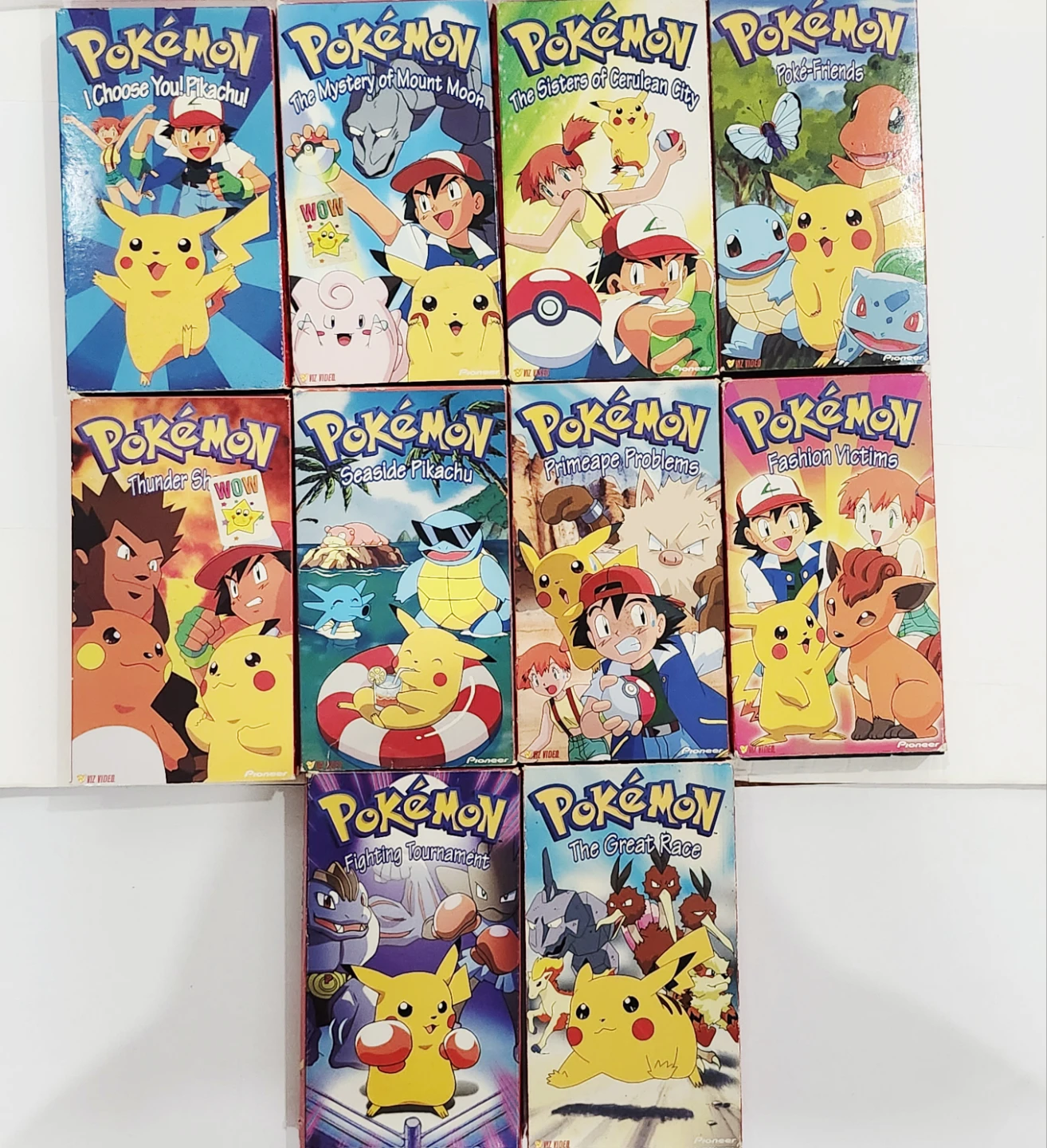 Pokemon VHS lot Pioneer series rare red 9 casettes - photo 2