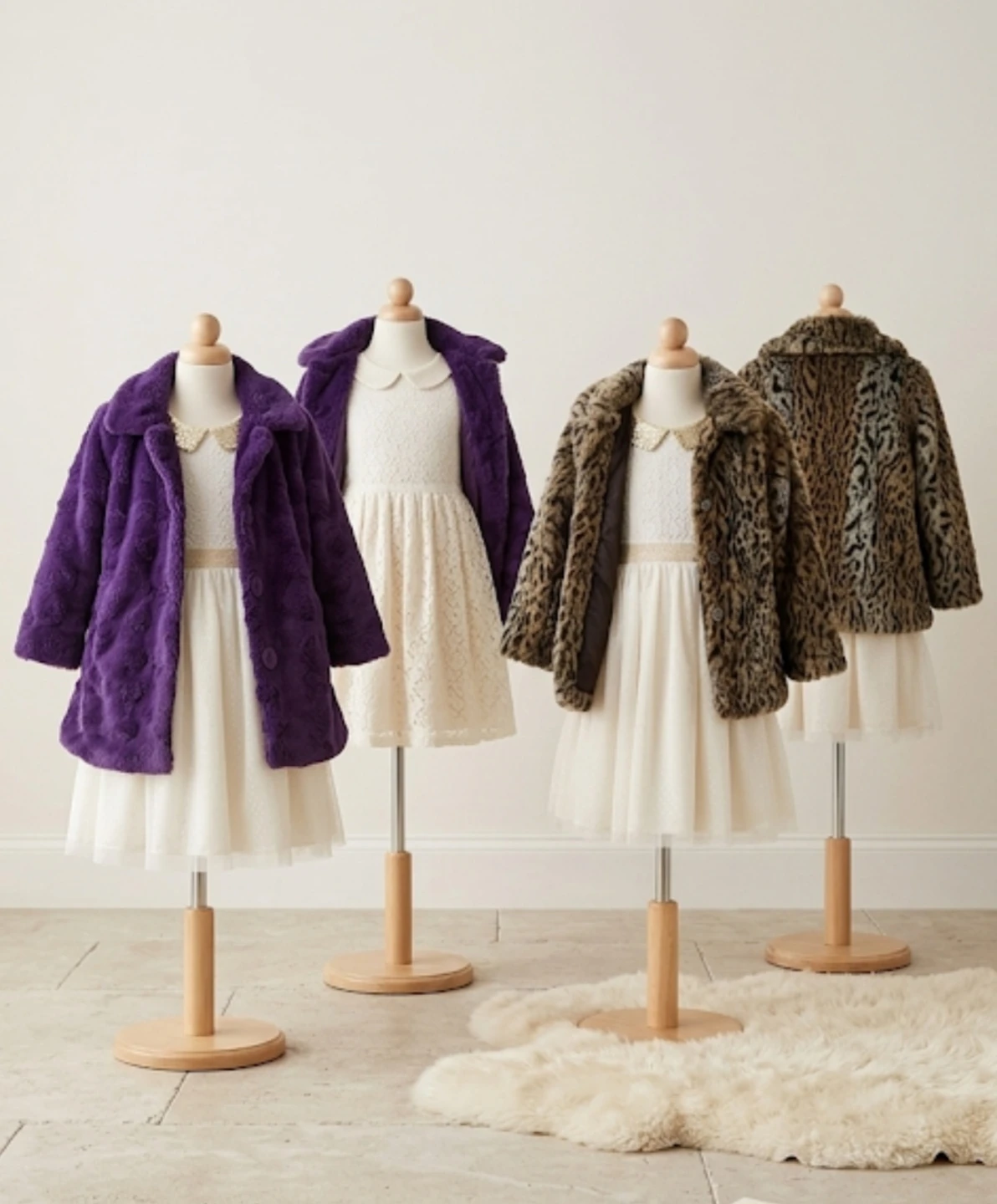 Girls Faux Fur Coats