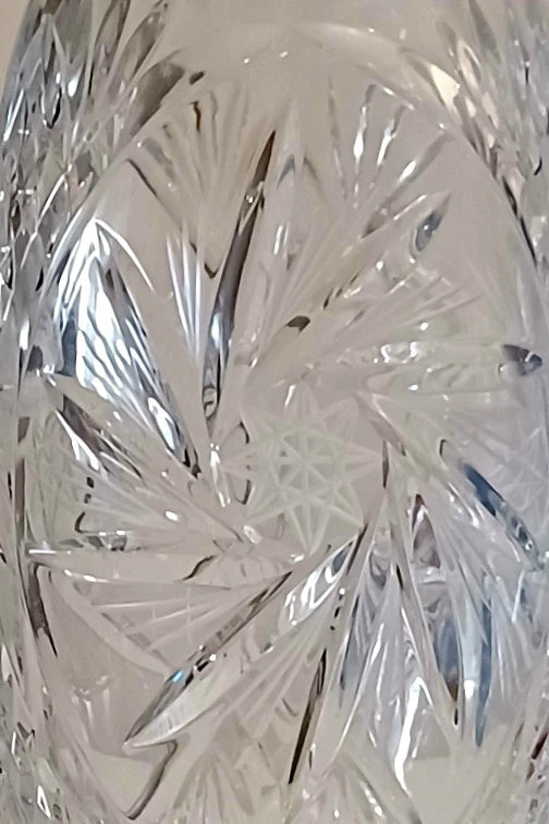 Vtg Soviet Hand Cut Crystal Vase - photo 5