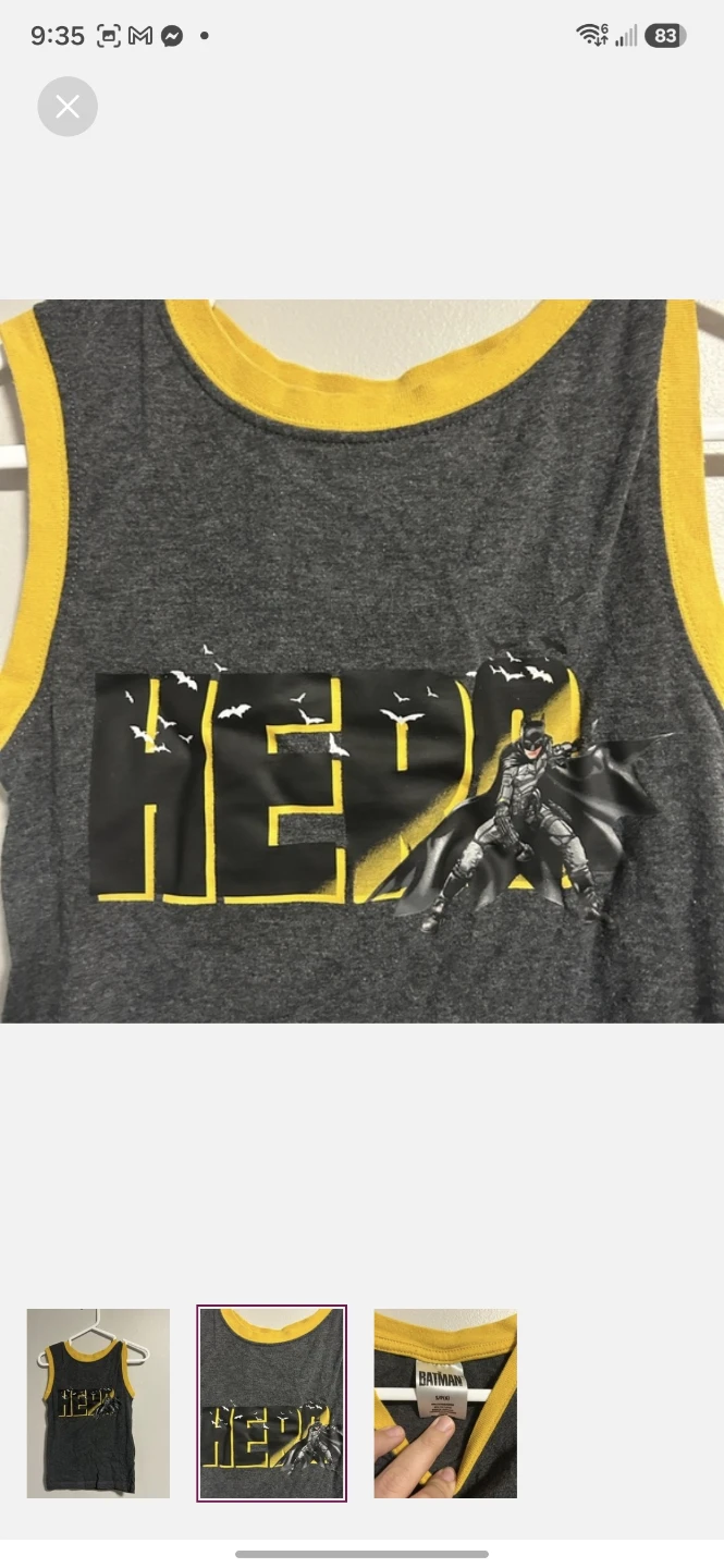 Batman "Hero" Tank Top Size S/P(6) - photo 2