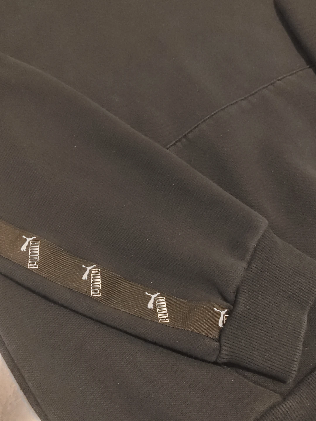 Puma Black Hoodie with Logo Stripe - photo 4