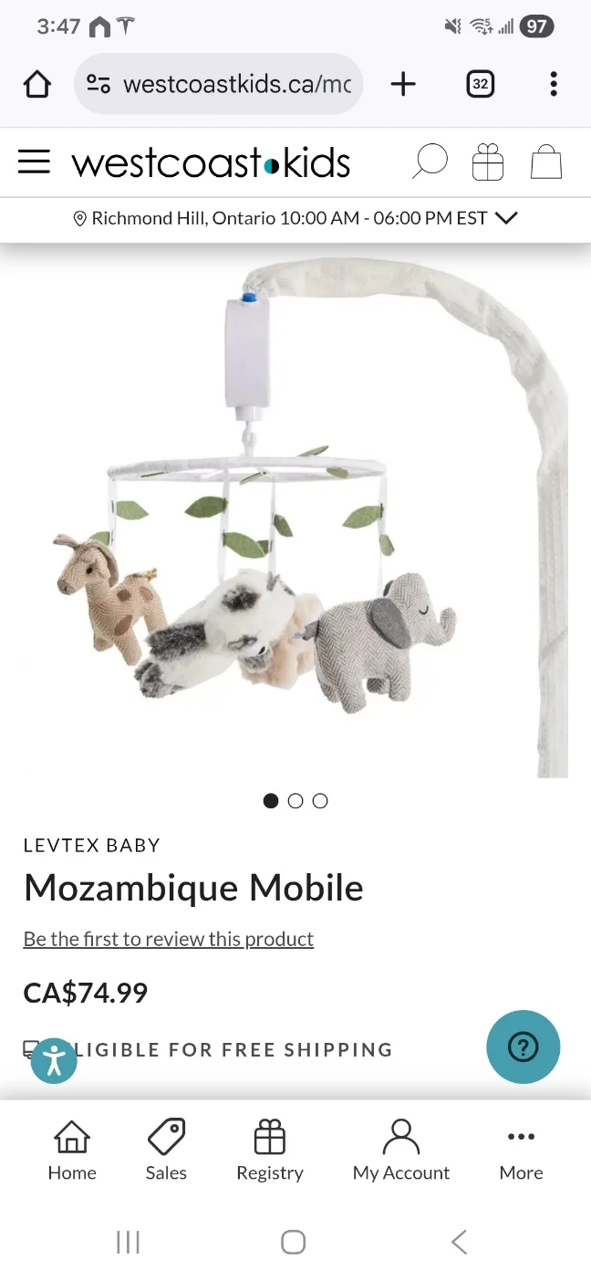 Levtex Baby Mozambique Mobile