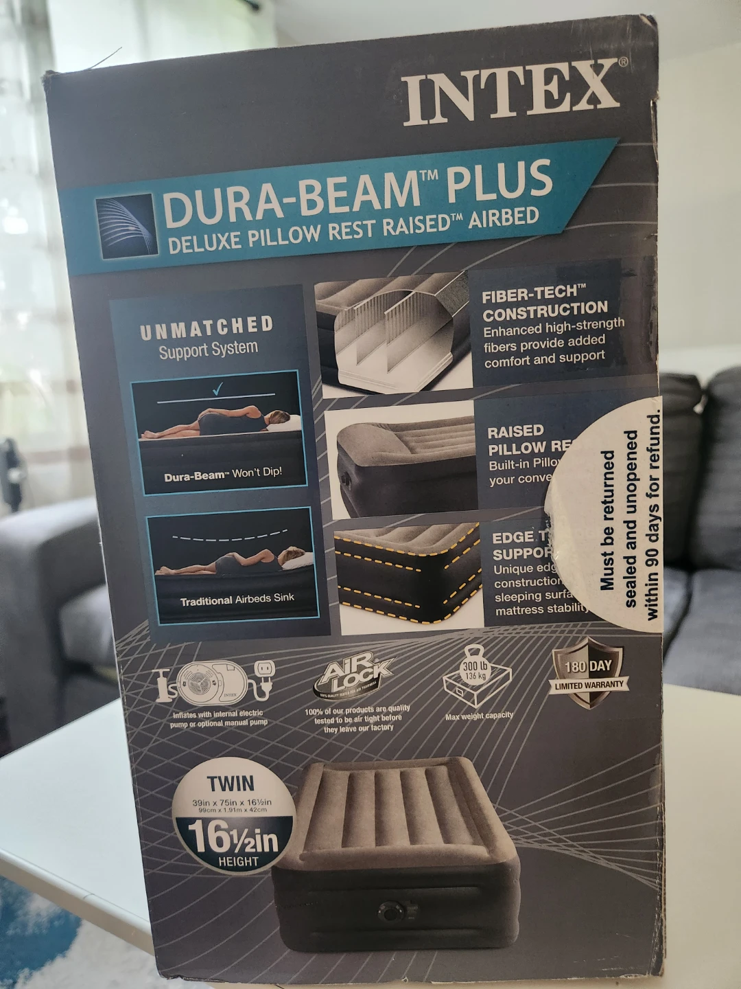 Intex Dura-Beam Plus Deluxe Pillow Rest Raised Airbed