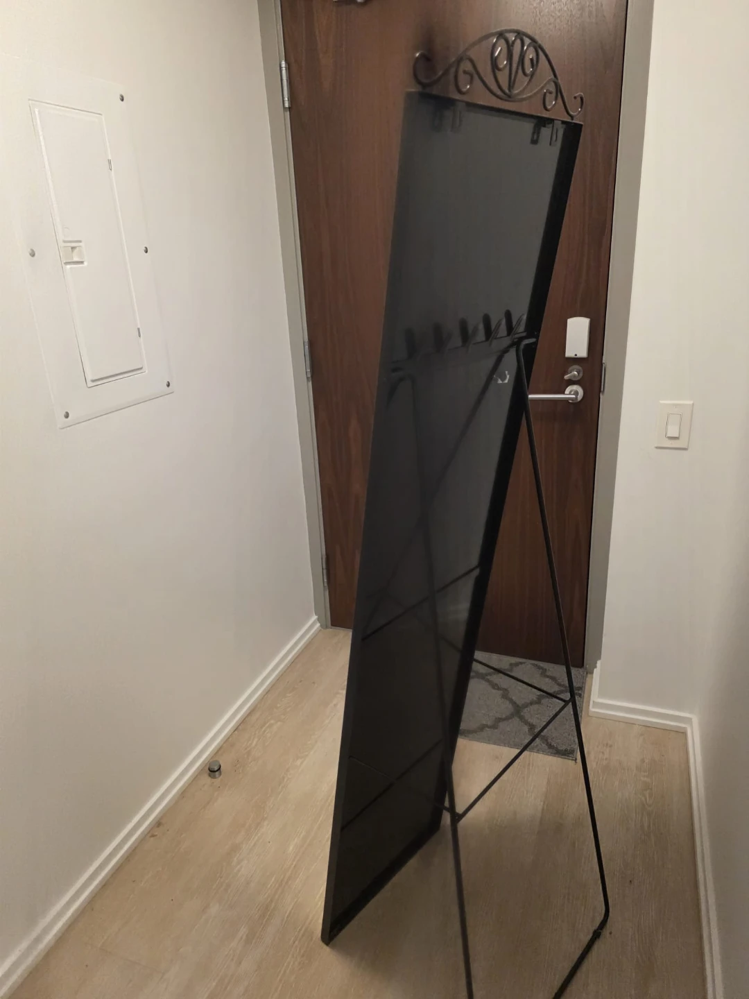 Full Length Standing Mirror with Ornate Top - photo 2