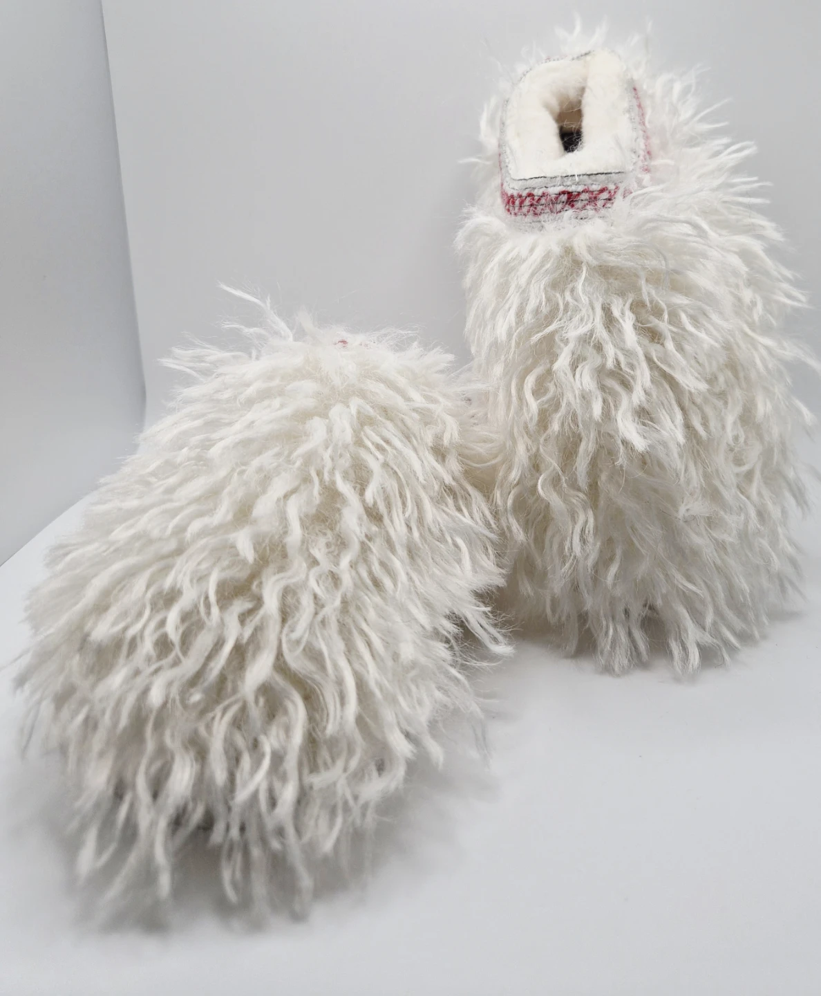 🥿🥿 White Shaggy Boot Toppers Size 7 - photo 3