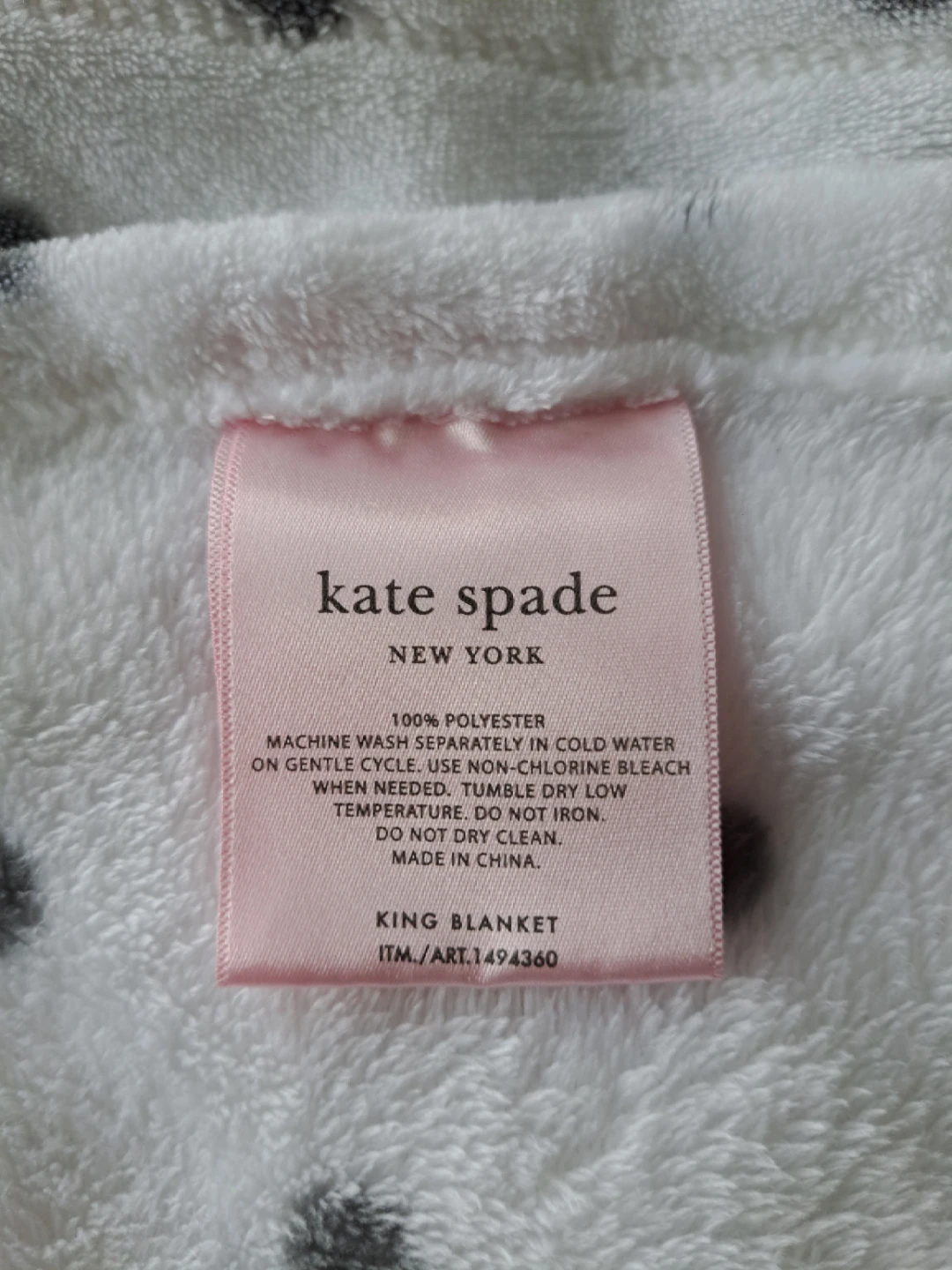 Kate Spade King Size Polka Dot Blanket - photo 2