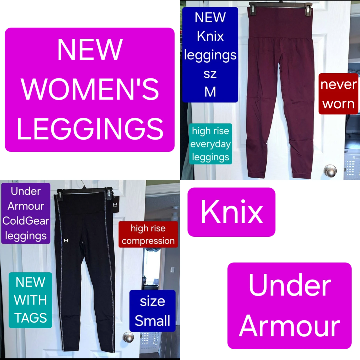 Women's Leggings - 2 NEW pairs, size S/M