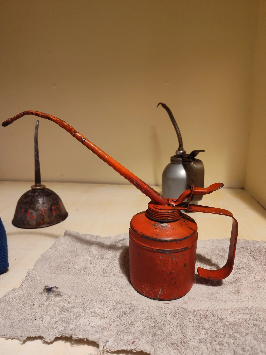 Vintage Orange Oil Can