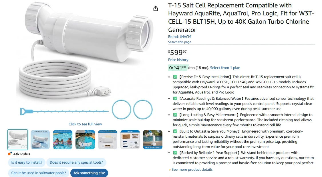 T-15 Salt Cell Replacement for Hayward - photo 2