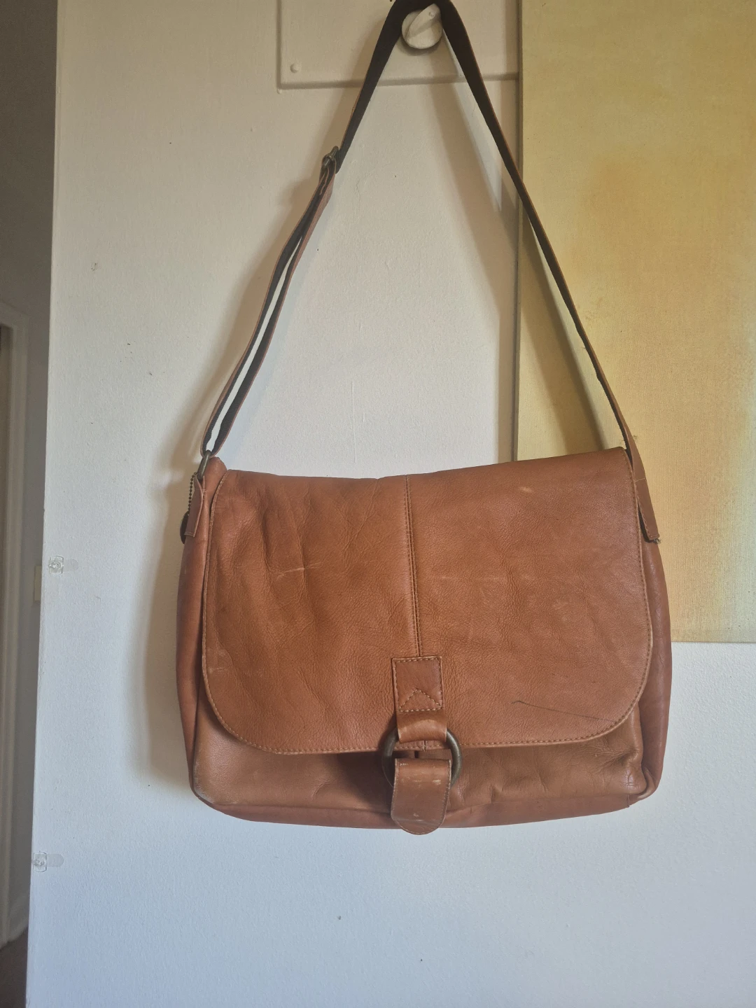 Brown Leather Messenger Bag - photo 4