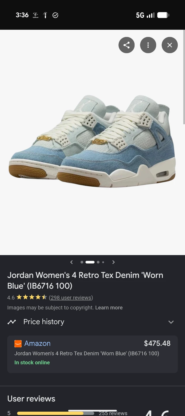 Women's Rare Jordan 4s Denim 2025 Mint Condition
