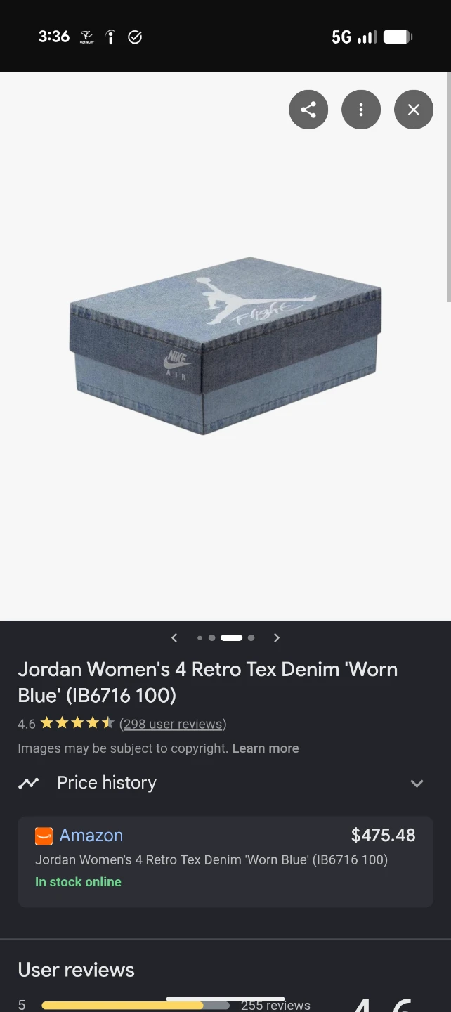 Women's Rare Jordan 4s Denim 2025 Mint Condition - photo 2