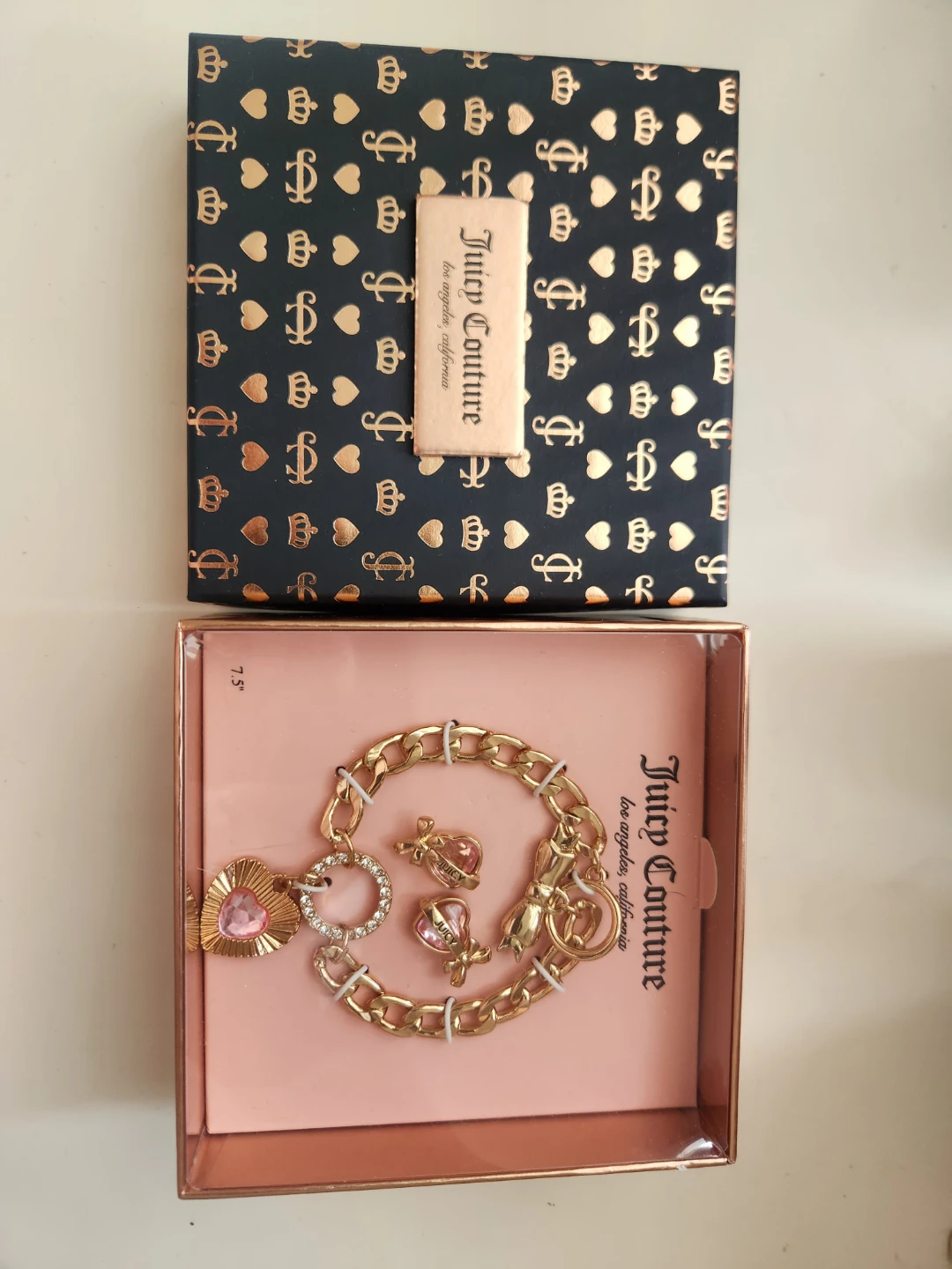 Juicy Couture Charm Bracelet and Earrings Set