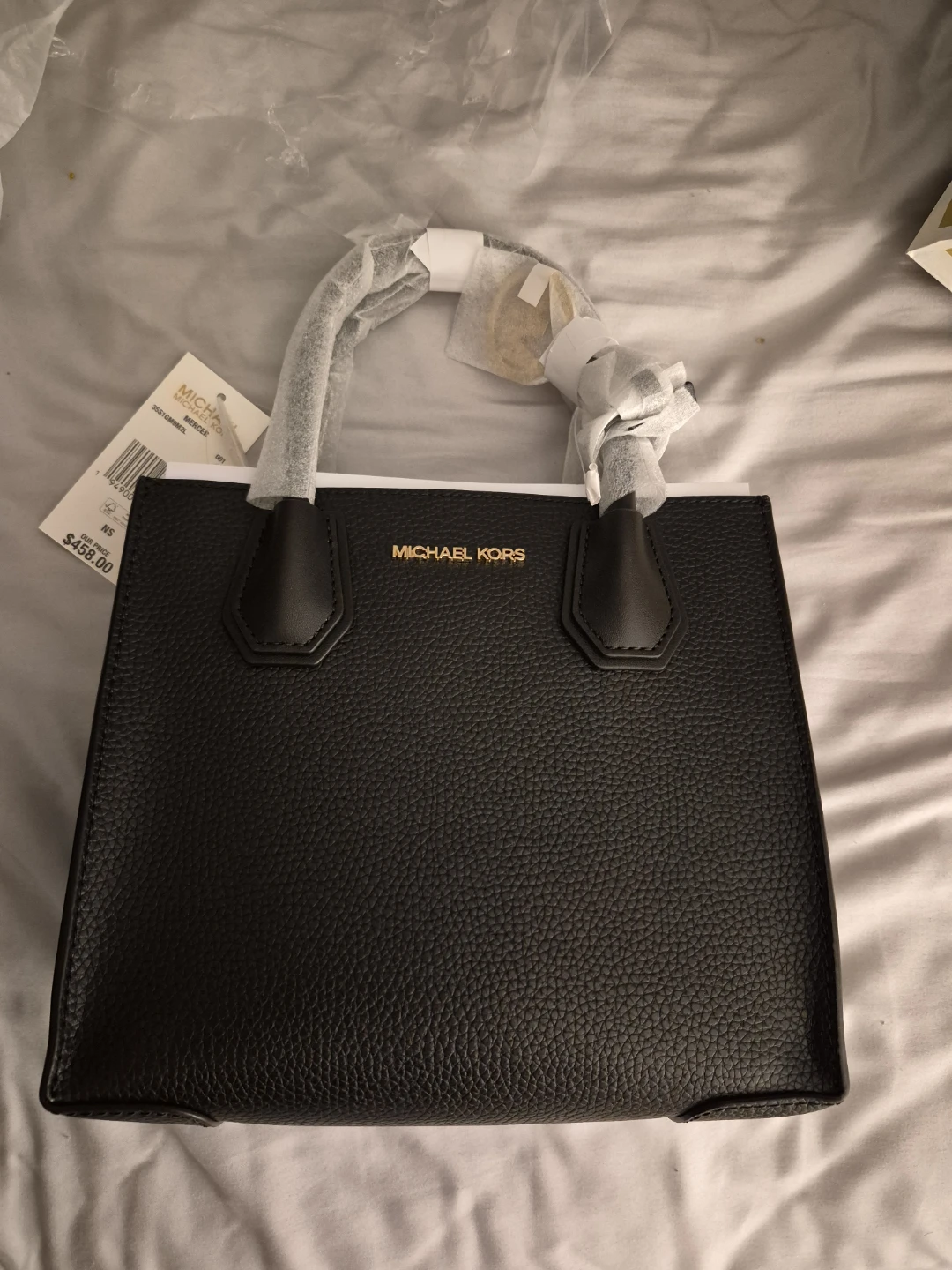 BRAND NEW Michael Kors Black Leather Tote Bag