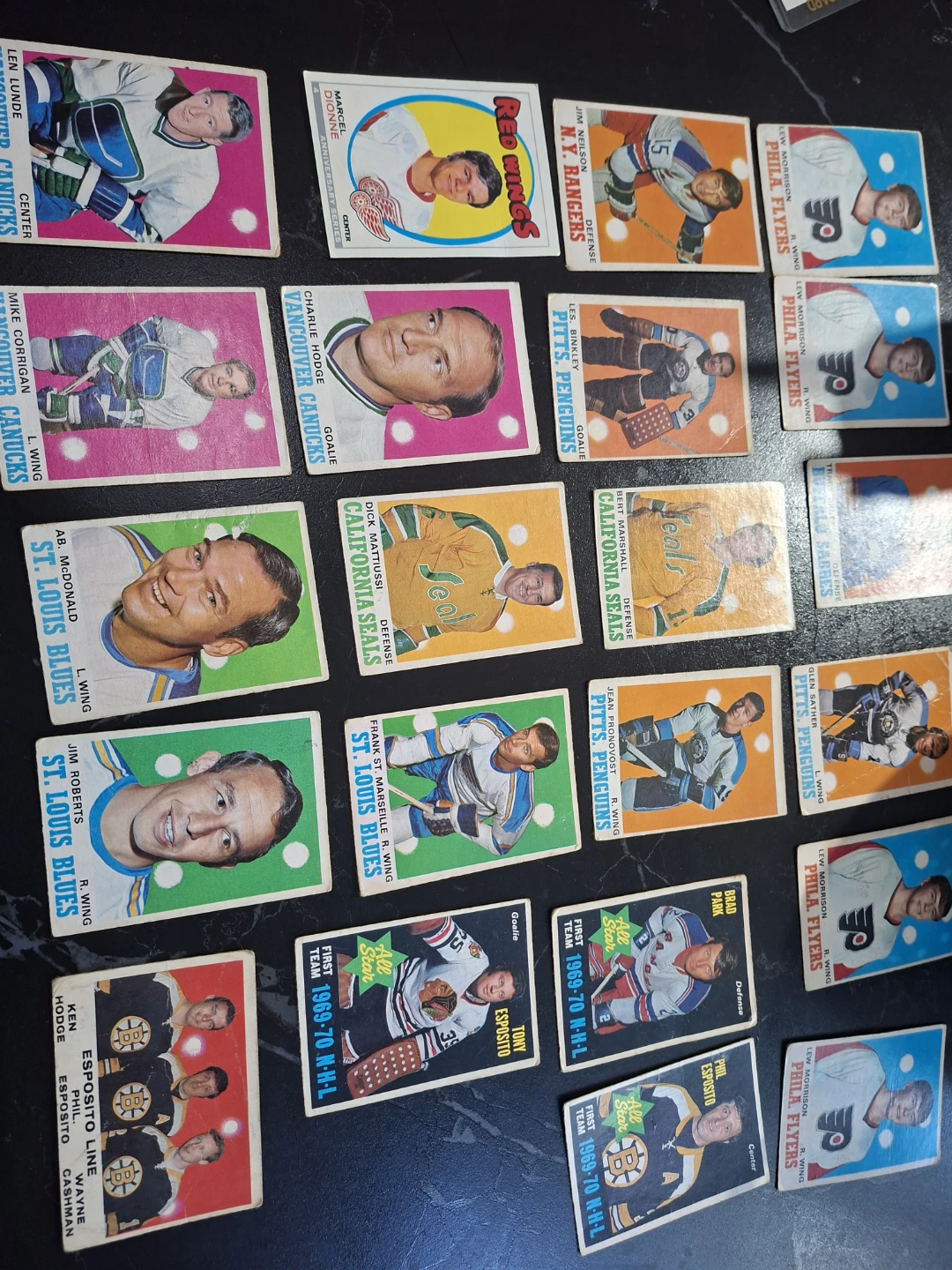 Vintage Hockey Cards from 1960's and 1970's - Various NHLers