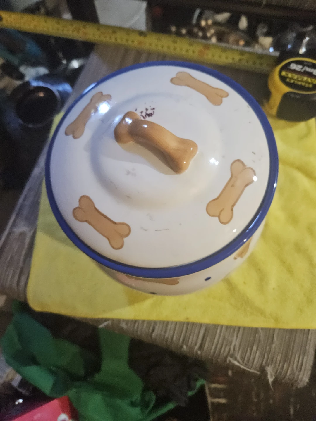 Ceramic Dog Treat Jar with Bone Design - photo 3