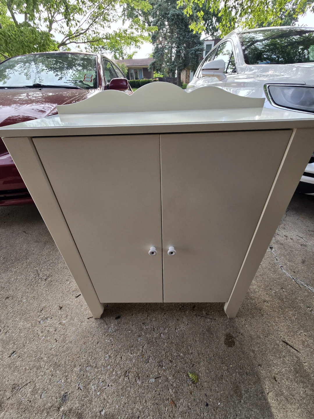 IKEA White Storage Cabinet / Bookshelf with Doors