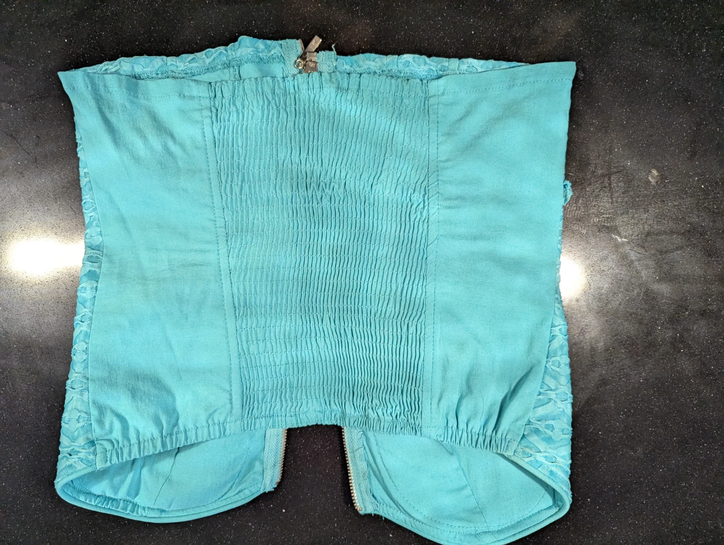 TURQUOISE CORSET TOP – SIZE L - photo 2
