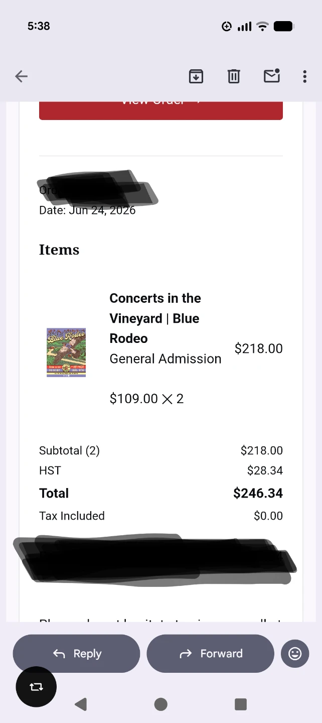 Blue Rodeo Tickets @ Burning Kiln Winery
