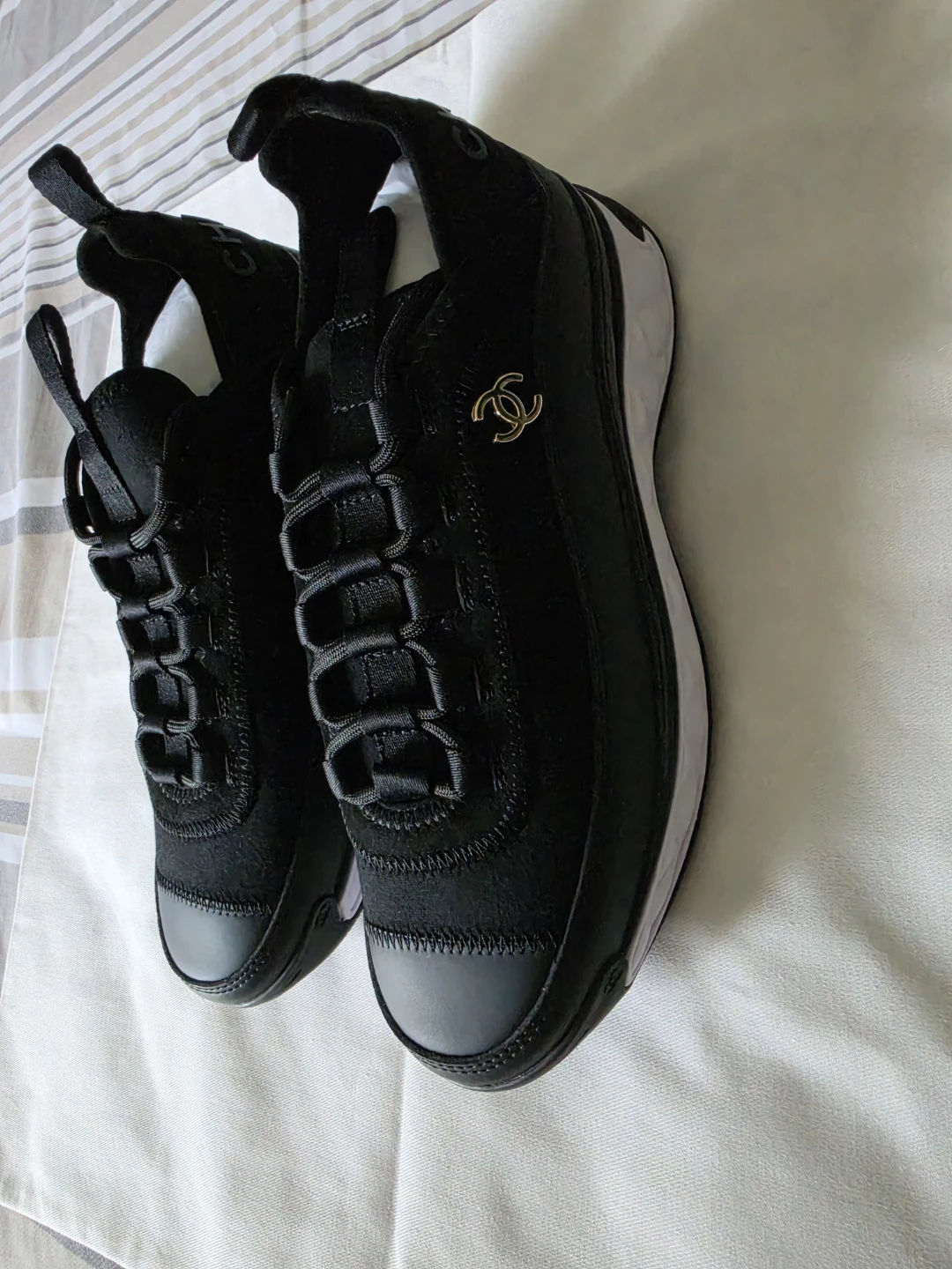 Chanel Black Sneakers Size 9