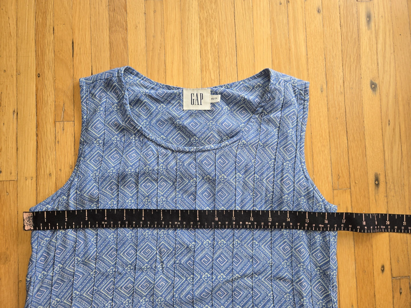 GAP Blue Geometric Print Sleeveless Maxi Dress - photo 2