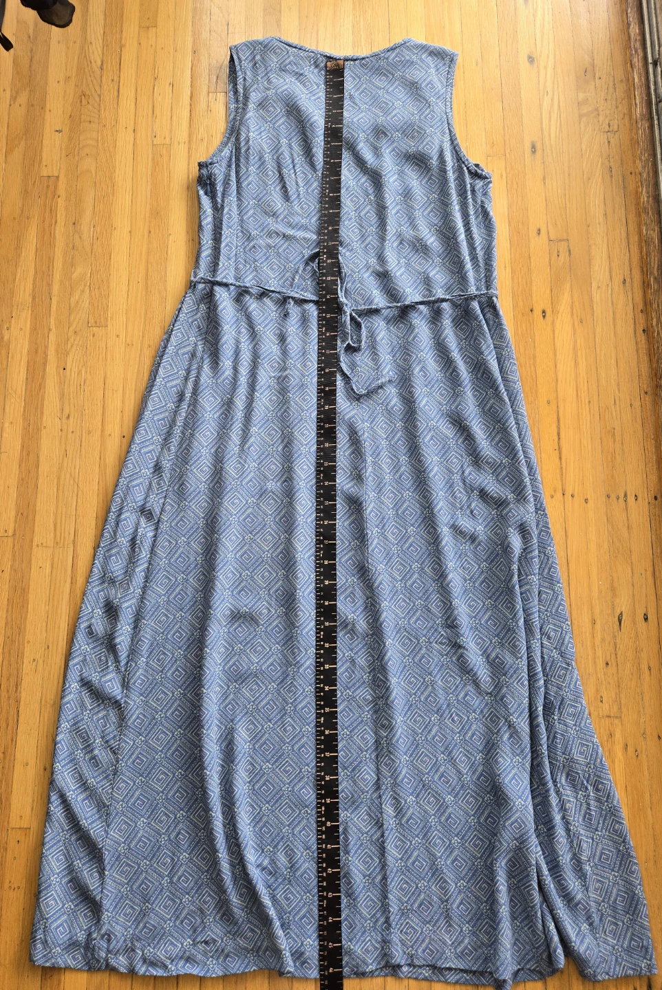 GAP Blue Geometric Print Sleeveless Maxi Dress - photo 4