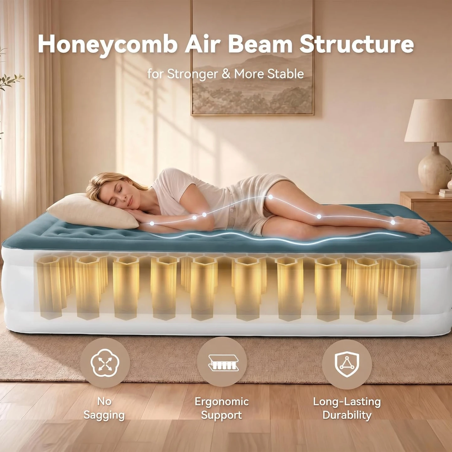 Queen Air Mattress with Built-in Pump - photo 4