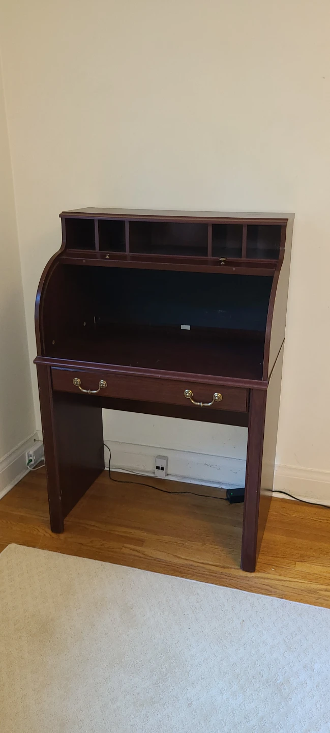 Rolltop Desk - Smaller Sized, Faux Wood - photo 3
