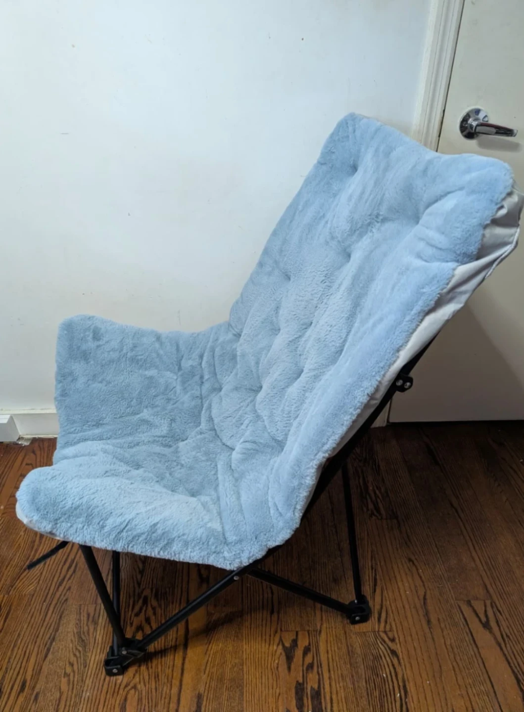 Blue Fuzzy Cozy Butterfly Chair - photo 2
