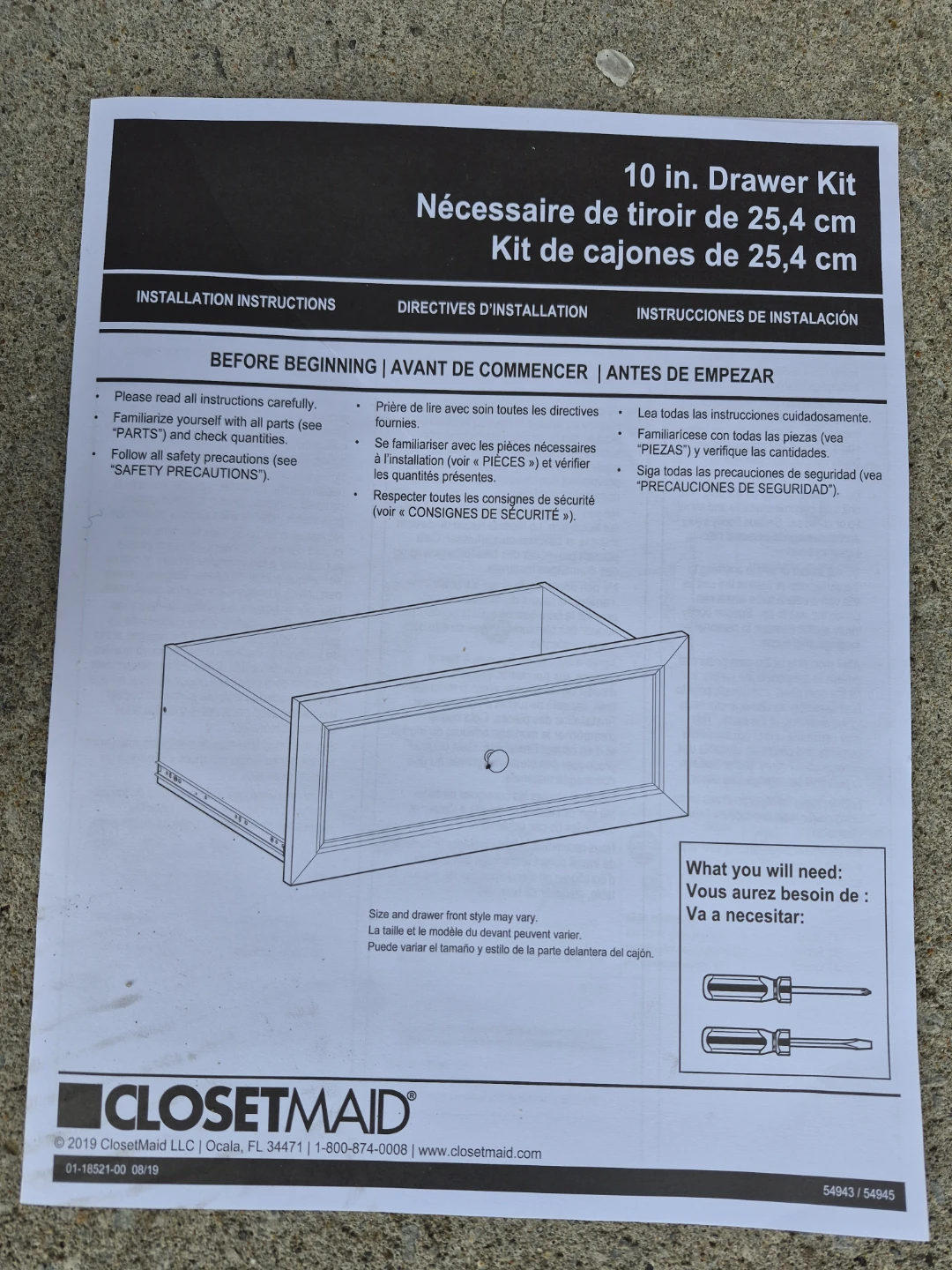 ClosetMaid Selectives 10 in. Drawer Kit - photo 2