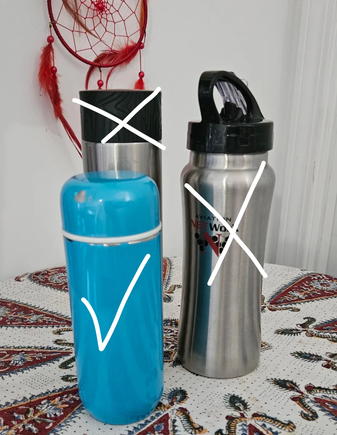 Blue Insulated Water Bottle