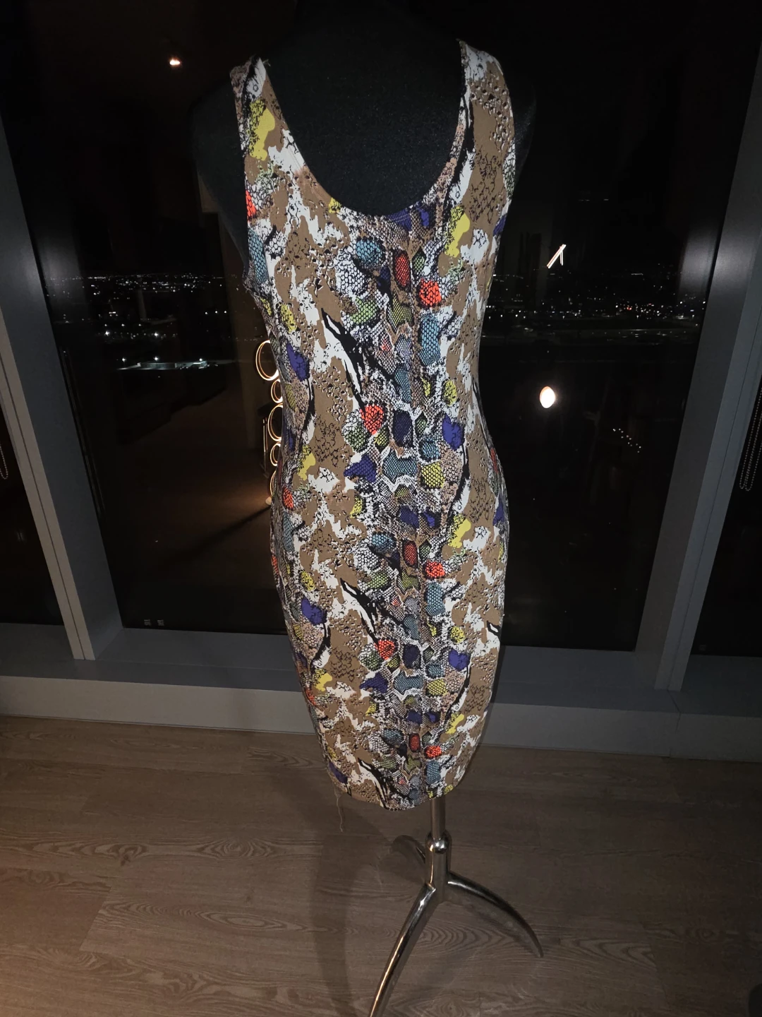 Sleeveless Snakeskin Print Bodycon Dress - photo 2