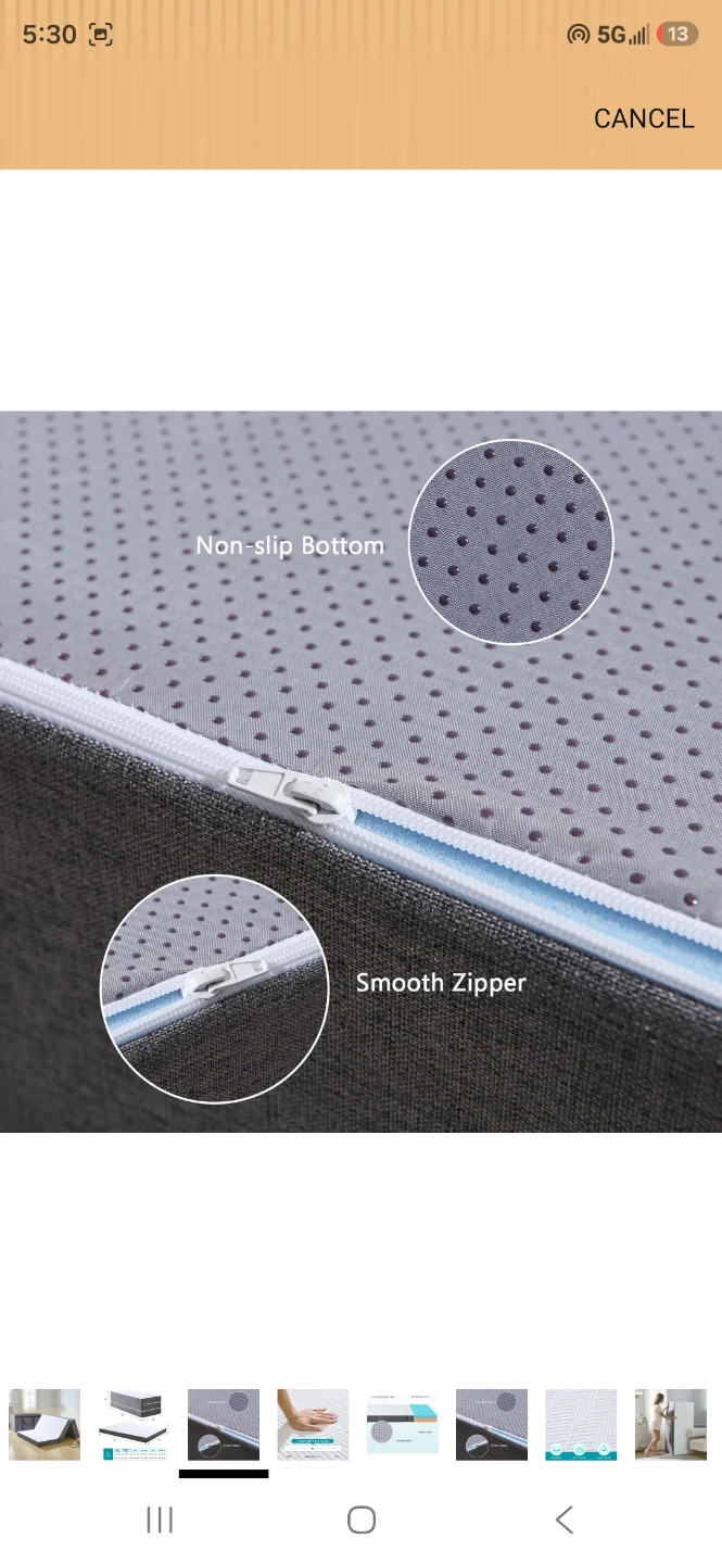 Foam Mattress with Carry Case – Grey