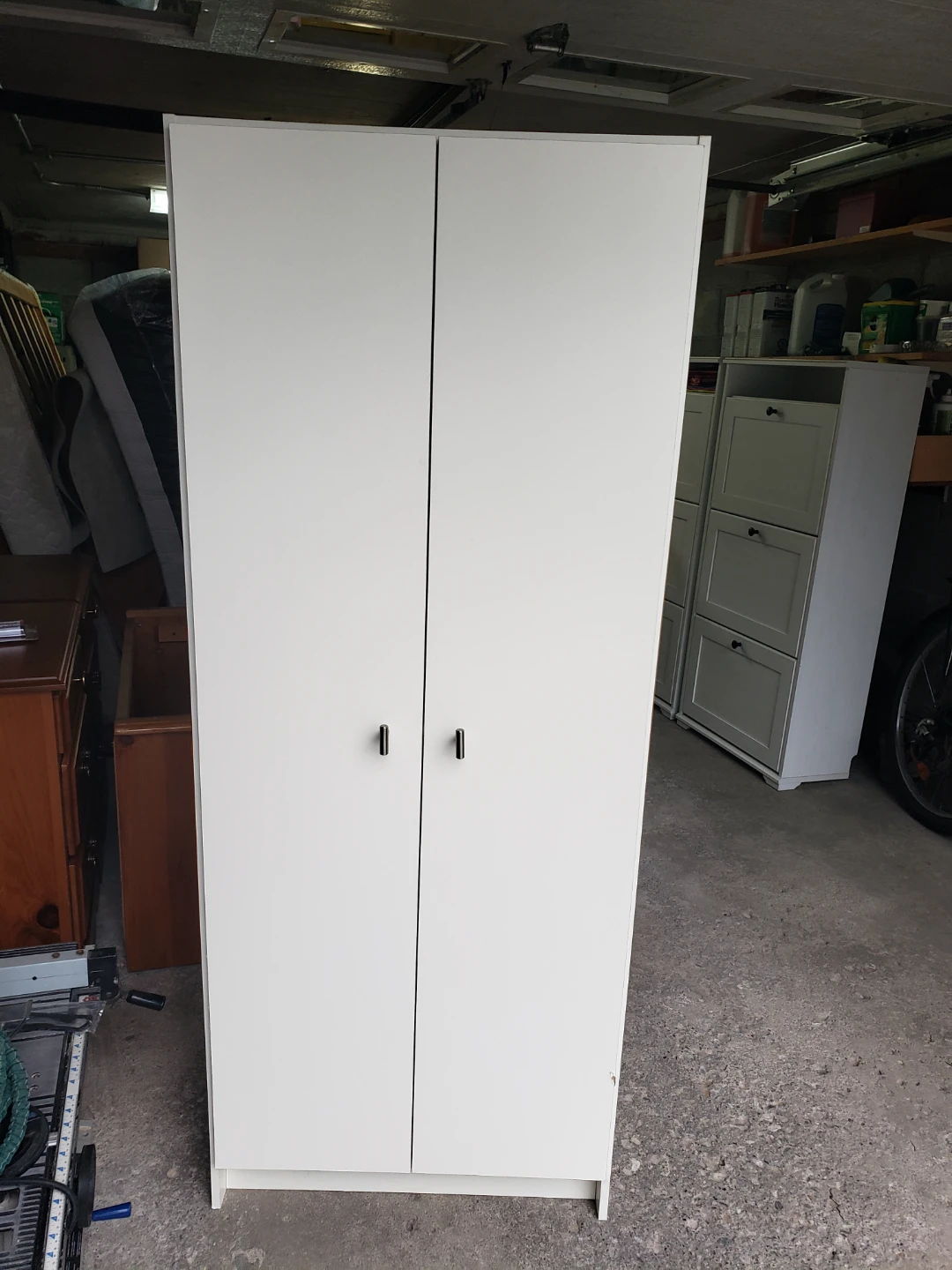 White 2-door storage cabinet