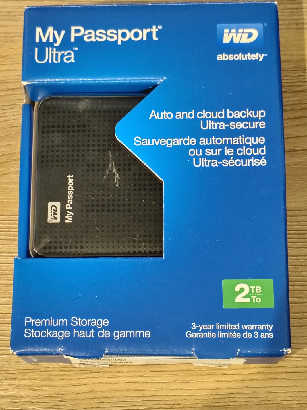 WD My Passport Portable 2TB External Hard Drive like new in box