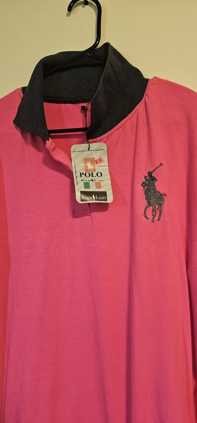 Pink Ralph Lauren Long Sleeve Polo Shirt - photo 2