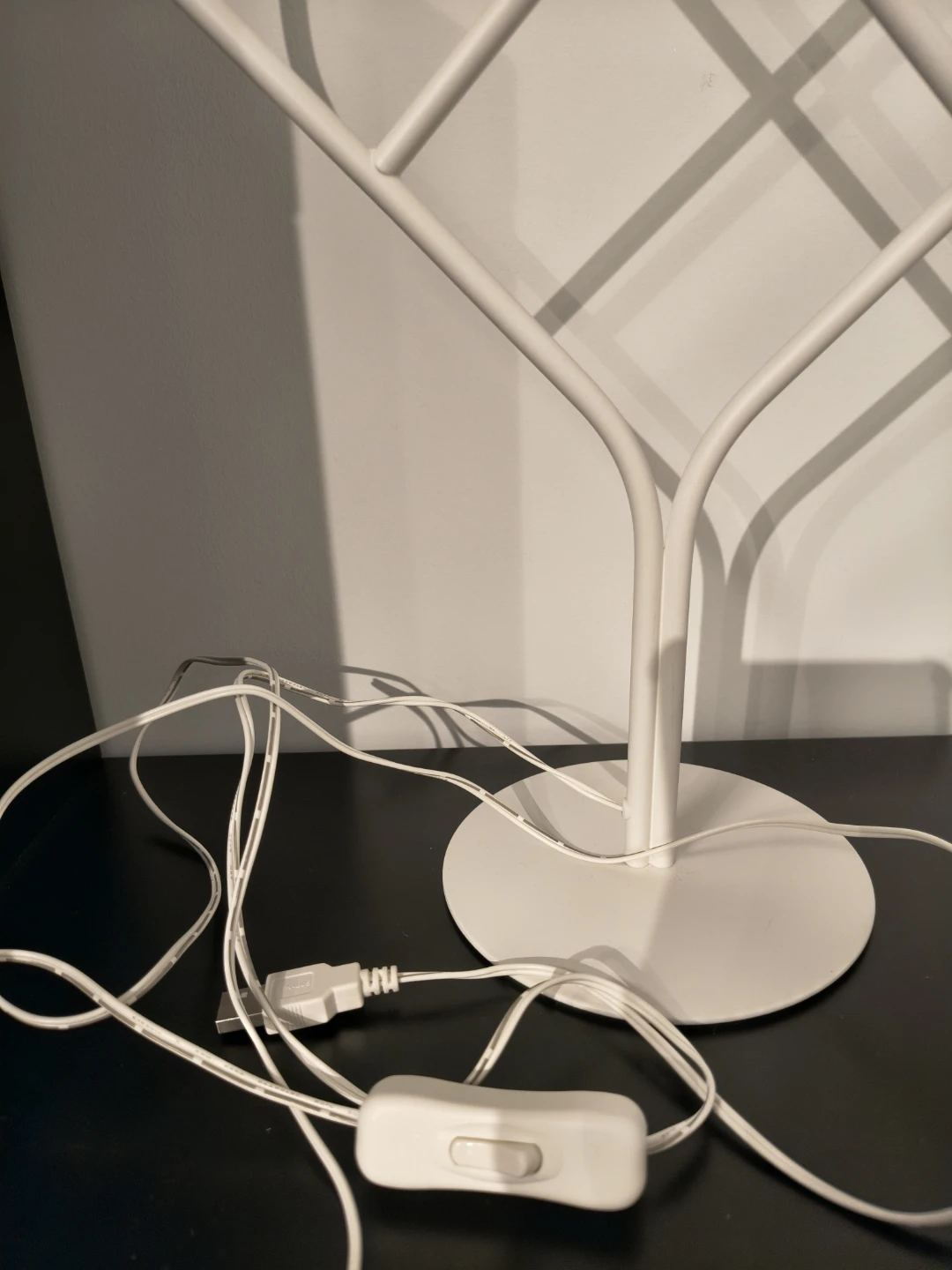 White Menorah Table Lamp - photo 2