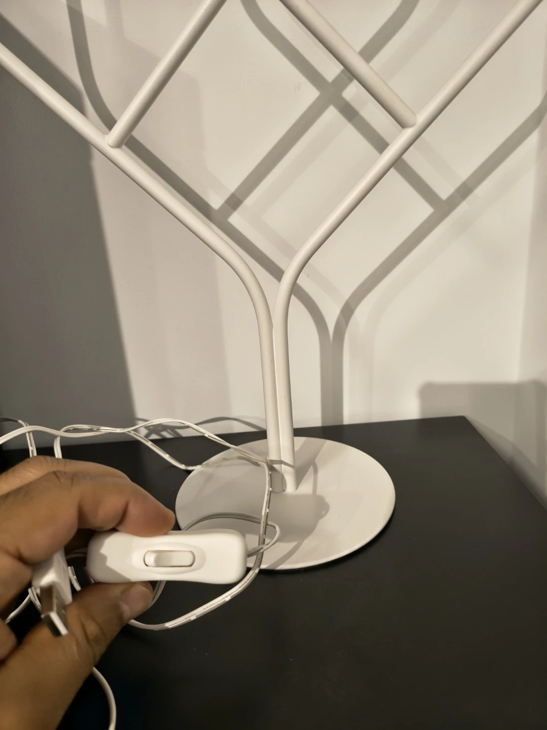 White Menorah Table Lamp - photo 4